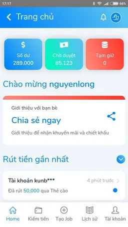 Golike - Kiếm Tiền Online Từ MXH screenshot 5
