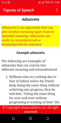 Figures of Speech with Example screenshot 5