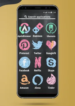 Apolo ChalkBoard - Theme, Icon pack, Wallpaper screenshot 2