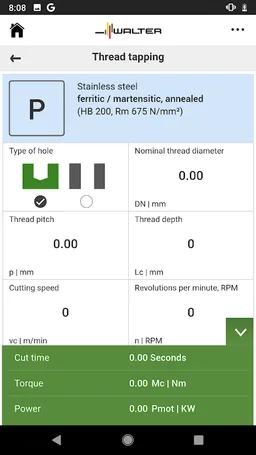 Walter Machining Calculator screenshot 8