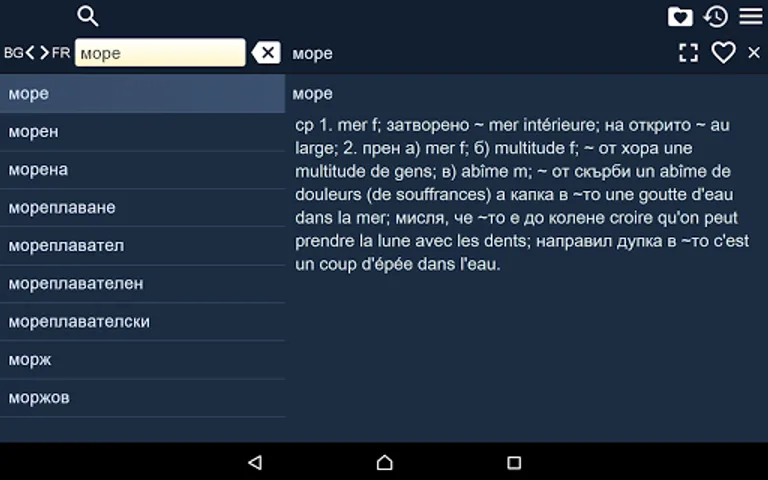 Bulgarian French Dictionary screenshot 7
