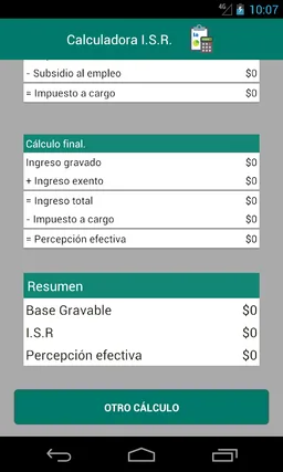 Calculadora I.S.R. screenshot 2