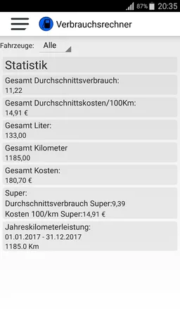 Verbrauchsrechner screenshot 7