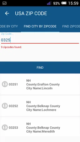 USA Zip/Area Code screenshot 3