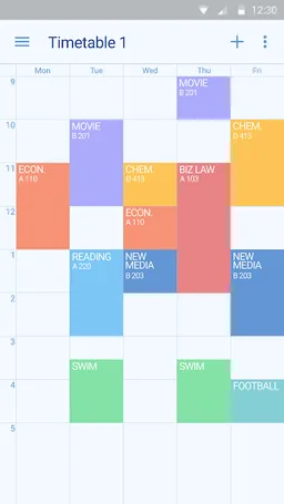 Timetable : Simple & Colorful screenshot 10