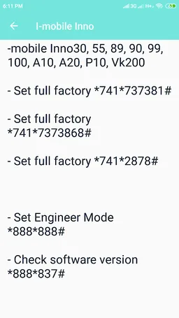 All phone reset codes screenshot 4