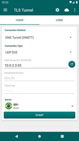 TLS Tunnel DNSTT Plugin screenshot 2