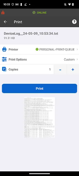 VPSX Print screenshot 2