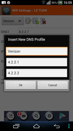WiFi Settings (dns,ip,gateway) screenshot 5