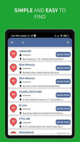 WiFi Finder Passwords - Map screenshot 1