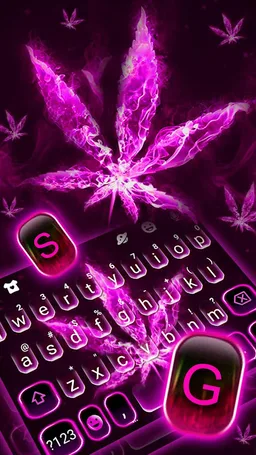 Pink Smokey Weed Keyboard Theme screenshot 2
