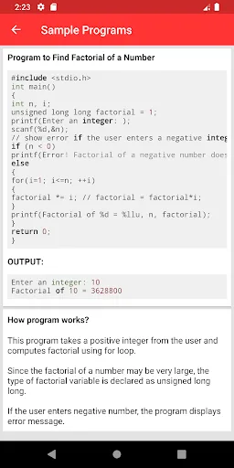 Learn C screenshot 2