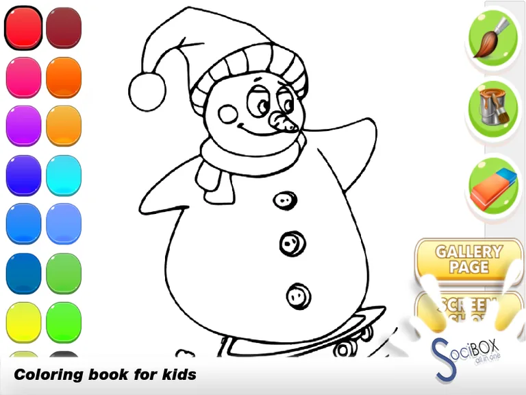 snowman coloring book screenshot 8