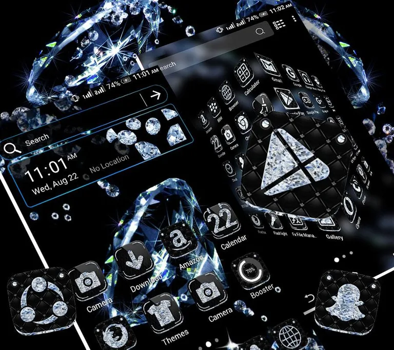 Black Diamond Launcher Theme screenshot 4