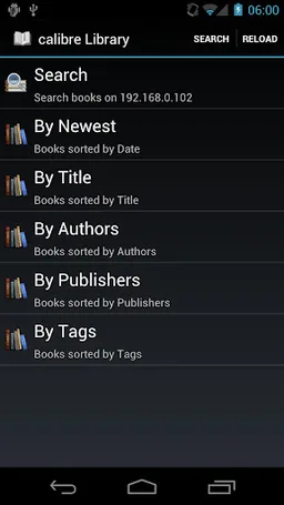 FBReader: Calibre connection screenshot 5