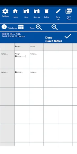 EasyTableNotes - Simple notes in tables. screenshot 4