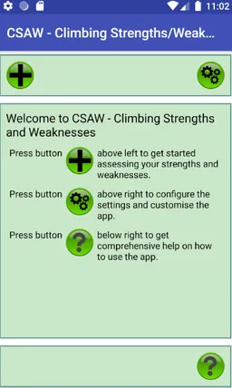 CSAW - Climbing Strengths and Weaknesses screenshot 1