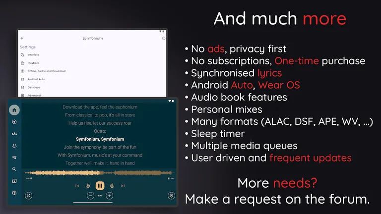 Symfonium: Music player & cast screenshot 16