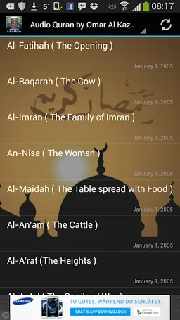 Audio Quran by Omar Al Kazabri screenshot 3