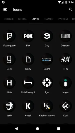 Material Black Icon Pack screenshot 2