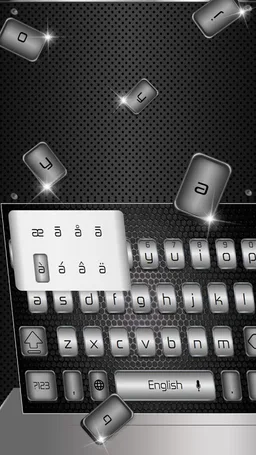 Grey Glitter Keyboard Theme screenshot 3