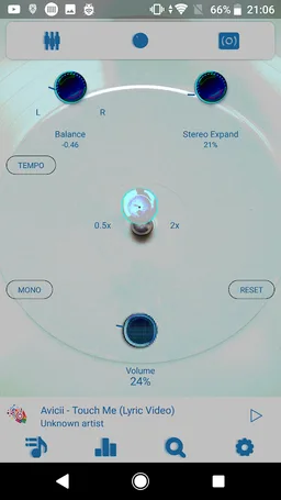Poweramp Skin v3 disk white neon screenshot 7