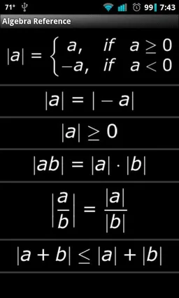 Algebra Reference screenshot 2