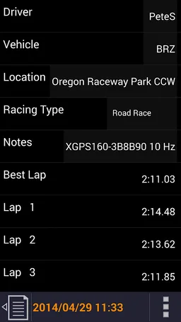 CMS Lap Timer (GPS Laptimer) screenshot 7