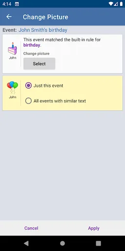 Blik Calendar Widget screenshot 1
