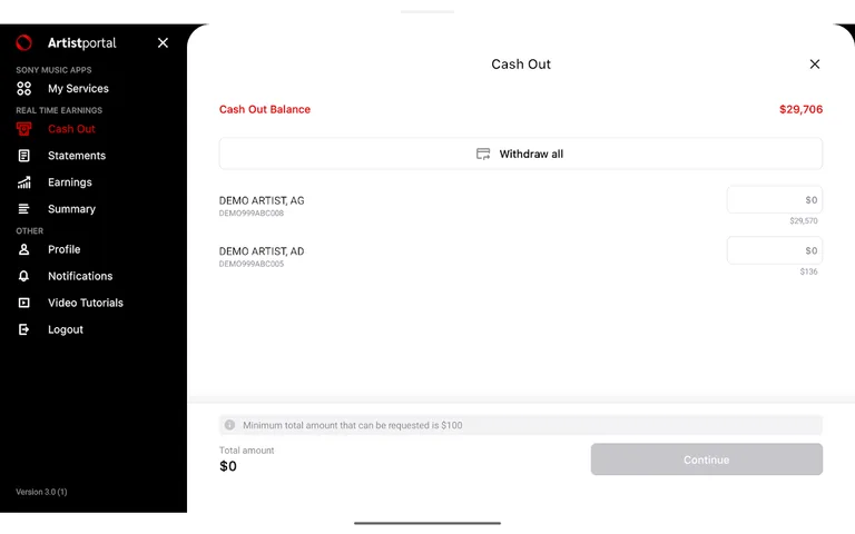 Artist Portal screenshot 18