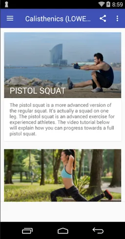 Calisthenics (LOWER BODY EXERCISES) screenshot 4