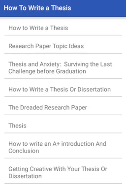 How To Write a Thesis screenshot 2