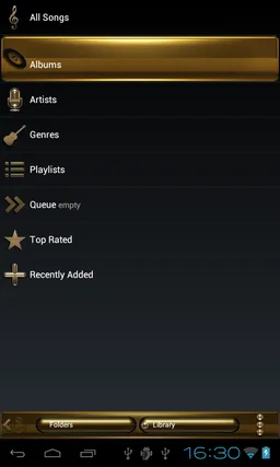 Poweramp skin Black Gold screenshot 11
