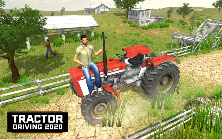 Village Tractor Driving Sim 3D screenshot 2