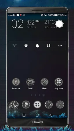 Black go launcher theme screenshot 8