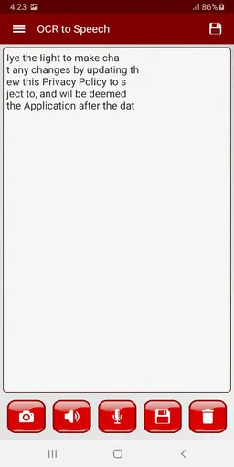 OCR to Speech - Text to Speech, Text Scanner screenshot 2