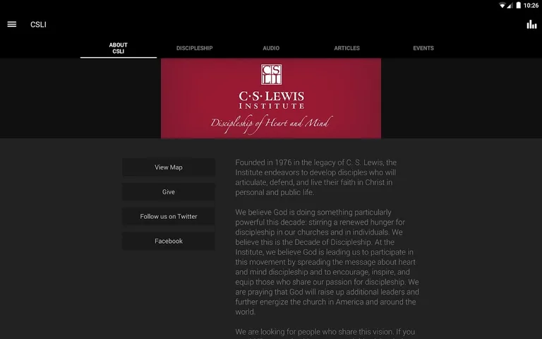 C.S. Lewis Institute screenshot 7