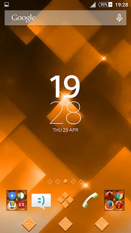 Xperien Theme Sparkle Orange screenshot 1