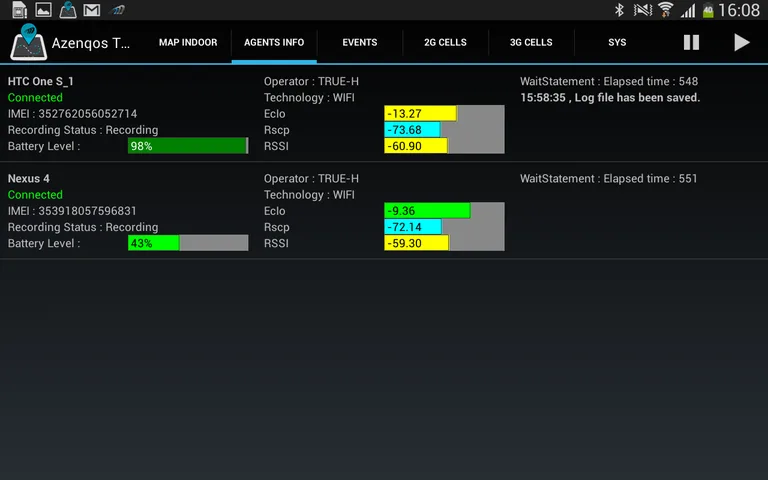 Azenqos Test Manager screenshot 1