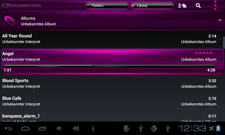 Poweramp skin Black Pink screenshot 5