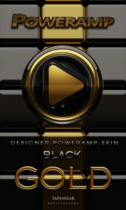 Poweramp skin Black Gold screenshot 6