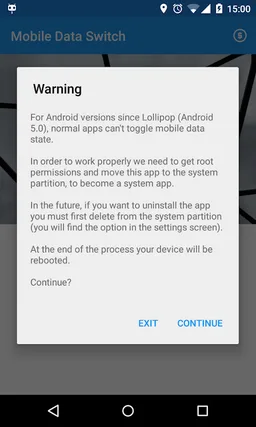 Mobile Data Switch screenshot 1