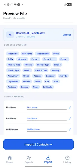 ContactsXL: Backup & Restore screenshot 3