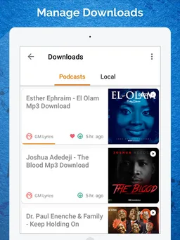GM Lyrics Mobile - Download Gospel Songs screenshot 2