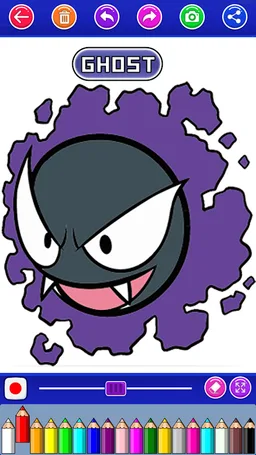 poke coloring pika cartoon game screenshot 5