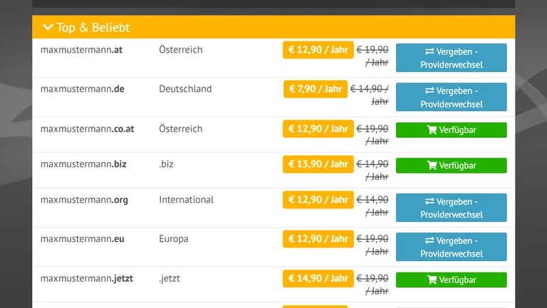 Hostprofis Web-App screenshot 6