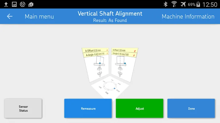 SKF Vertical shaft alignment screenshot 2