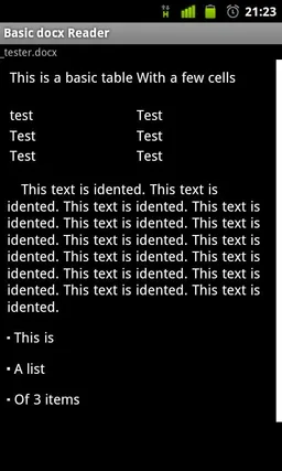Basic docx Reader screenshot 2