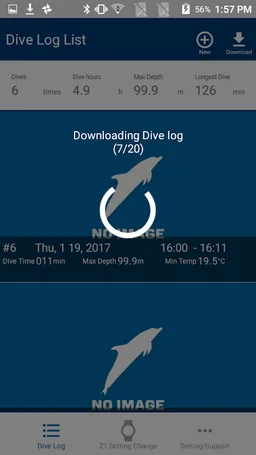 Z dive log Manage & Set SCUBAP screenshot 1