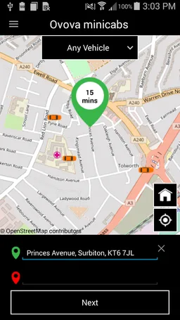 Ovova Minicabs screenshot 2